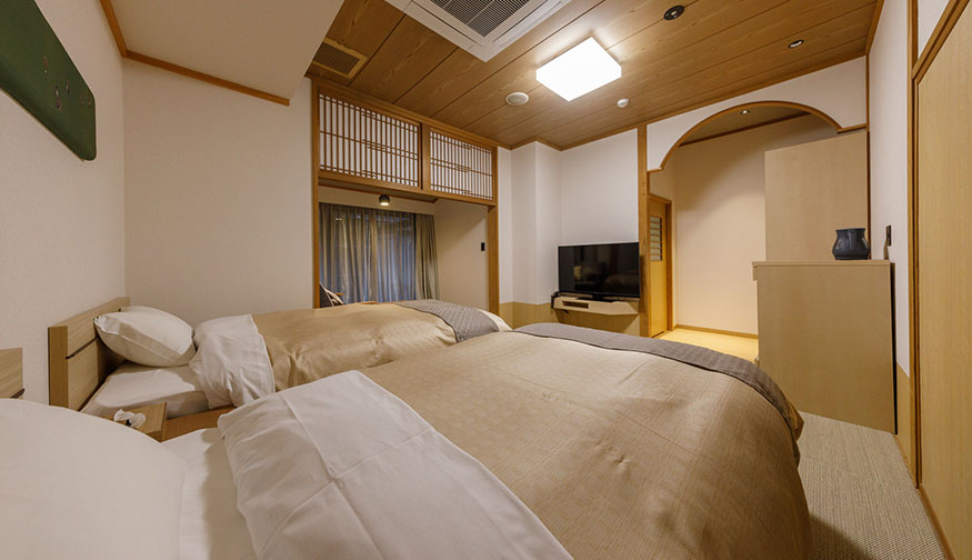 庭園露天風呂ツインベッド付和室ツインの詳細写真