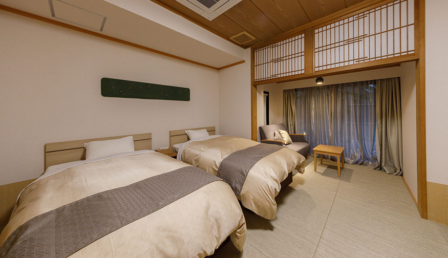 庭園露天風呂ツインベッド付和室ツインの詳細写真